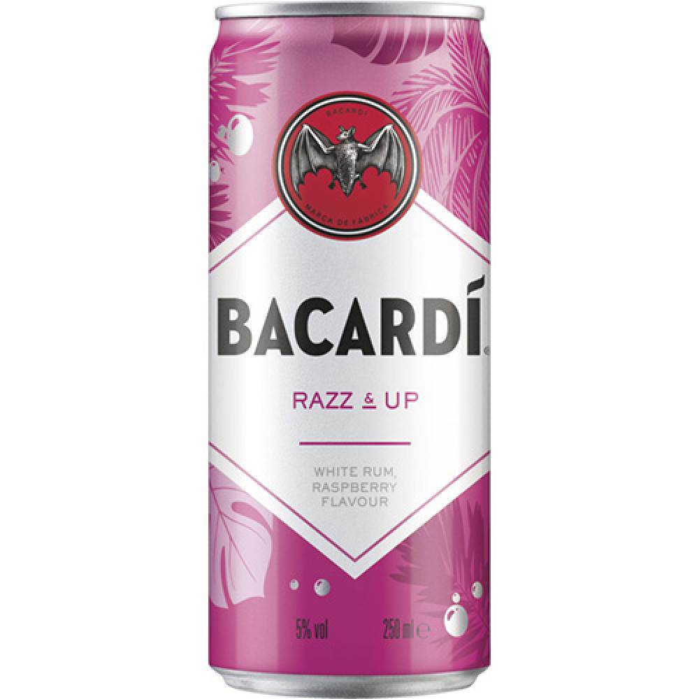 Bacardi Razz Up (blik) 12 x 25cl Bacardi Razz Up (blik) 12 x 25cl