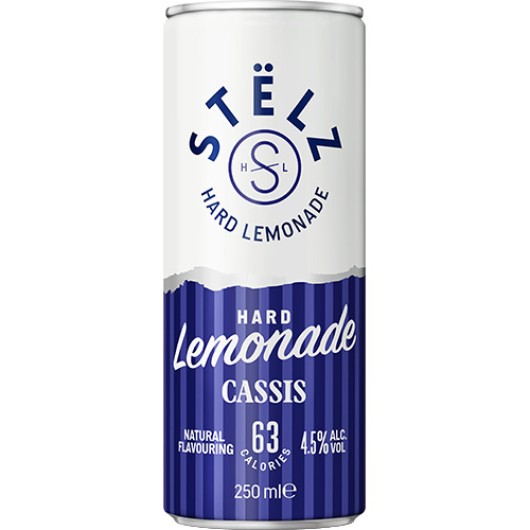 Stëlz Hard Lemonade Cassis (blik) 12 x 25cl
